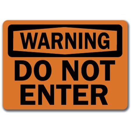 Signmission Safety Sign, 14 in Height, Plastic, Do Not Enter WS-Do Not Enter